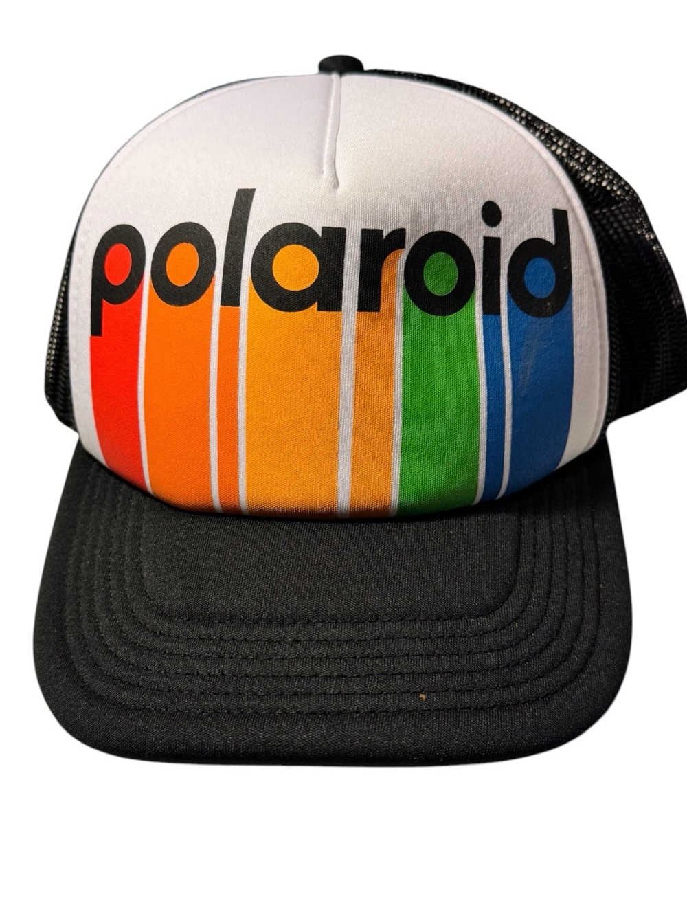Retro Polaroid Camera Photo Rainbow Logo Trucker Hat Unisex OS MINTY
